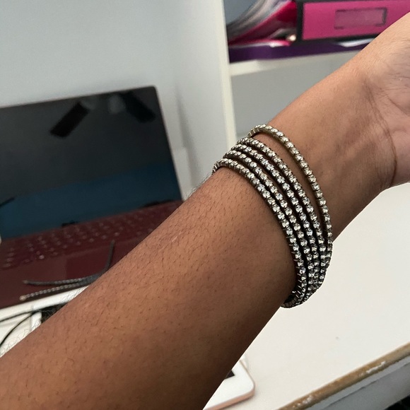 5 separated squared stone bracelet - Picture 6 of 7